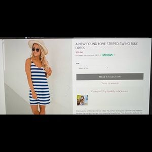 Striped Swing Blue Dress